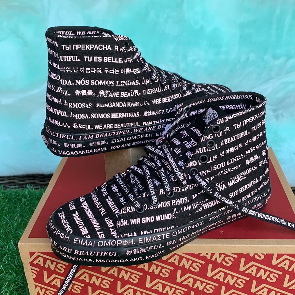 VANS SK8-Hi TAPERED WE ARE BEAUTIFUL Blk/Blk WMNS - Picture 5 of 16